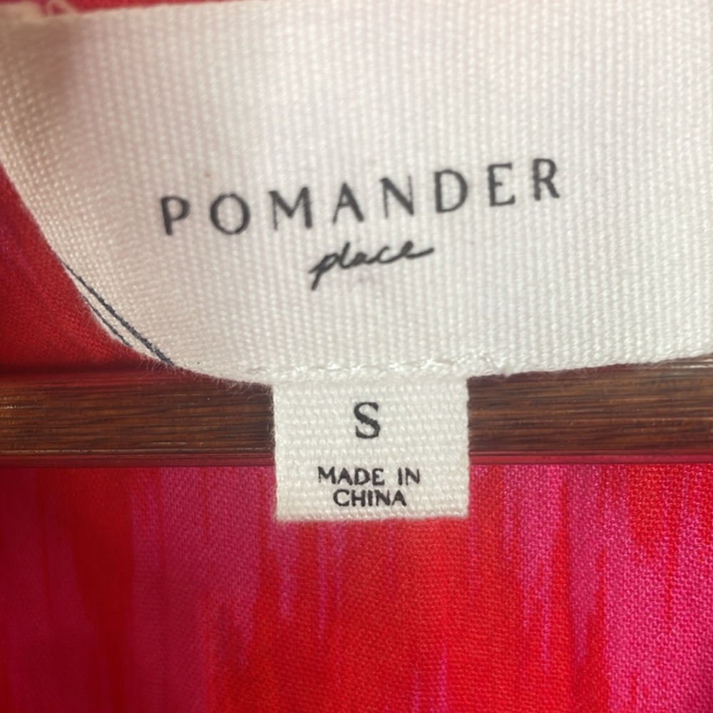 Tuckernuck Pomander Place Red & Pink Long Sleeve Tiered Dress Size Small - Picture 3 of 14